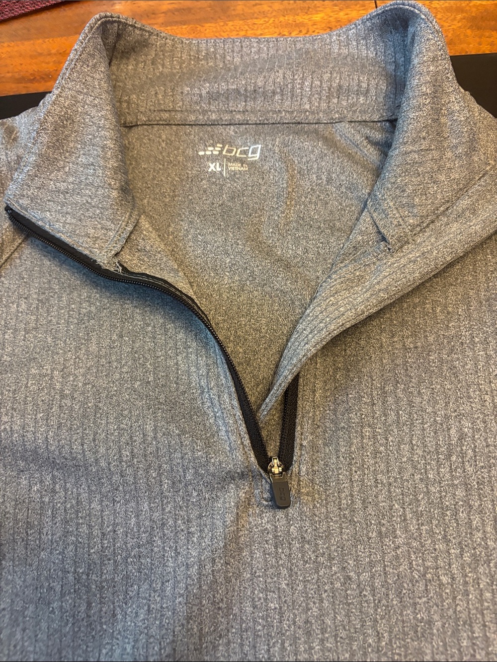 bcg women’s  Heather Gray Quarter-Zip Performance Pullover